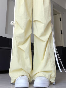 Quần Dài Ống Rộng Nhanh Khô Cho Nữ Mùa Hè 2025 Quần Dài Ống Rộng Cạp Cao Có Nơ Thắt Nhanh Khô Thường Ngày Cho Nữ