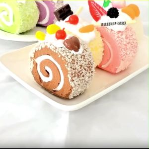 เค้กโรลสไตล์ญี่ปู งาน PU สวยสมจริง แต่งบ้าน แต่งร้าน พรึกรูป