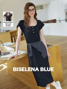 BEIQIANI | Campus Style Straight Neckline Dress