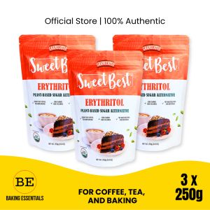 Sweet Best Erythritol 250g Natural Sweetener x 3 packs Gluten-Free Low Carb Zero Calorie Ketogenic Diet