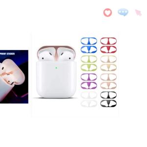 1/3pairs Dust Guard For AirPods 2 Case Box Sticker Inside Protector Earphone Film For AirPods 2 Air Pods 1 Cover Sticker Metal