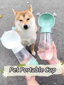 Portable Pet Water Bottle Feeder Dog Cat Drinking Bottle Bowl Drink Feeder Water Cups Pet Travel Water Bottle