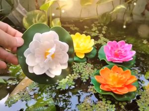 Hoa Sen giả 10CM loại Đẹp dùng trang trí hồ cá tiểu cảnh