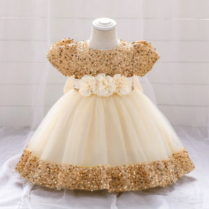 Bow Christmas Baby Girl Dresses & Infants' Sequin 1st Birthday Dresses