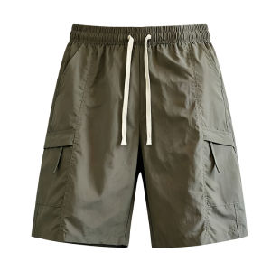 Breathable Lightweight Ice Silk Cool Feel Mens Work Shorts Five Divided