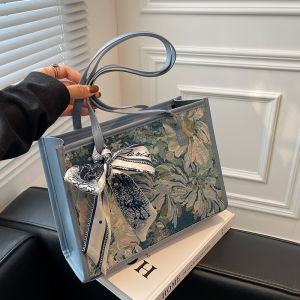 Fashionable Commuter Womens Bag 2025 New Style Underarm Single Shoulder Tote Bag Student Class Soft Surface Zipper Closure Casual Leisure