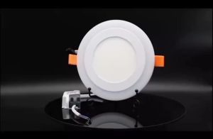 ไฟดาวไลท์เพดาน โคมไฟดาวน์ไลท์ LED ดาวน์ไลท์ฝังฝ้า โคมไฟติดเพดาน LED แบบกลม แบบสี่เหลี่ยม 6 นิ้ว 18 วัตต์ แสงสีขาว+ฟ้า ไฟเพดานบ้านLED