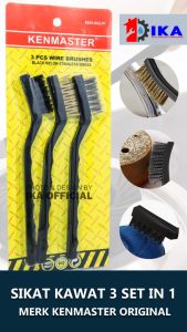 Sikat Kawat Mini Set 3pcs Wire Brusher Murah Sikat Baja Pembersih 3 in 1