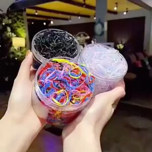 RUBBER BAND Japan / Karet Rambut Jepang Paket Pouch / Scrunchie / Kunciran Kuncir Hijab Cepol / Ikat Gelang / Hairband Pita Jepitan Jepit Anak Cewe Wanita Korea / Package 1 Kotak Box / Accessories Aksesoris Series Hair Tie Plain Elastic Polos Elastis Pcs