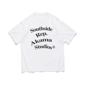 Heavyweight 320gsm AKAMA Original Digital Direct Print Pure Cotton Double Weave Loose Short Sleeve T-Shirt Youth Fashion Summer