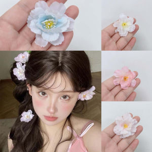 🔥Sweet Gradient Cherry Blossom Hair Clip Women Side Clip Forest Style Simulated Hair Clip Flower LovelylifeFu👍