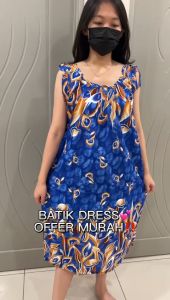 WOMEN SLEEVELESS BATIK DRESS/NIGHTY/NIGHT DRESS OFFER/BAJU BATIK DRESS MURAH READY STOCK