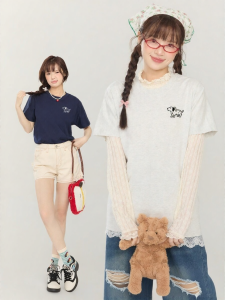 Gbiaior | Cute Dog Print Loose T-Shirt
