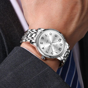 Taxau | Mechanical Style Quartz Mens Watch for Middle Aged and Elderly