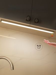 Induction Light Hand Sweep Cabinet LED Rechargeable Wireless Self Adhesive No Wiring Kitchen Long Strip Wardrobe Lights