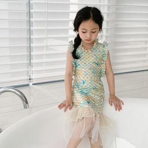 CHUXIU | Mermaid Long Dress One-Piece Girls Swimsuit