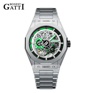 BONEST GATTI | BONEST GATTI Mens Watch German Automatic Mechanical Skeleton Luminous Stainless Steel Bracelet  Mens High-End Watches
