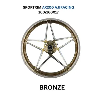 AJI RACING ASTRIX SERIES SPORT RIM BINTANG FOR QJ MOTOR AX200S / AVETA NOVA 160 1.60/1.60 X 17 INCH STAR DESIGN CNC STELL WHEEL AX200 NOVA160 PURPLE BRONZE