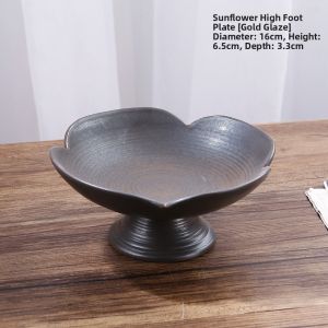 Chinese Retro Kiln-Changed Pedestal Tray