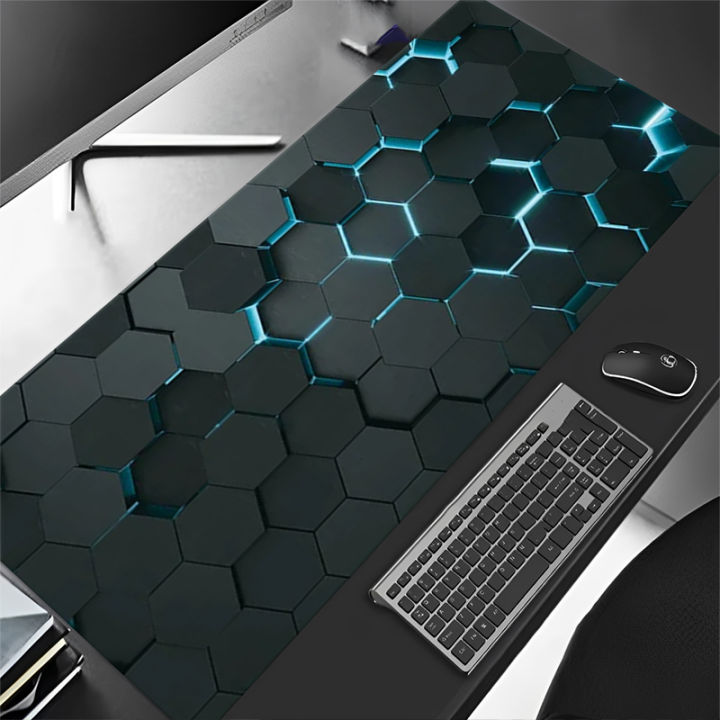 Large 3D Geometric Pattern Gaming Mouse Pad Cool Computer Office Game ...