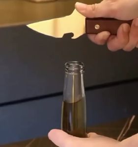 Oyster knife wooden handle