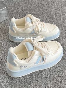 Breathable Korean Style Womens Board Shoes Summer 2025 New Thick Bottom Little White Shoe Ins Trendy Versatile Bread Shoe