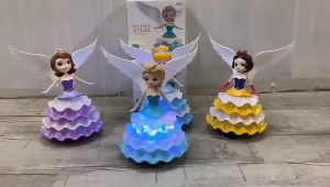 ของเล่นไฟฟ้าสำหรับเด็ก แปลงร่างเป็นเจ้าหญิงเต้นรำ/เจ้าหญิงมีปีก/ของเล่นเจ้าหญิง มีไฟและมีเสียงดนตรี