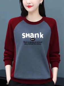 Double-Sided Dralon Inner Wear Long Sleeve T-shirt Womens Autumn and Winter Stylish Loose plus Size Slimming Sweatshirt Middle-Aged Mom Top