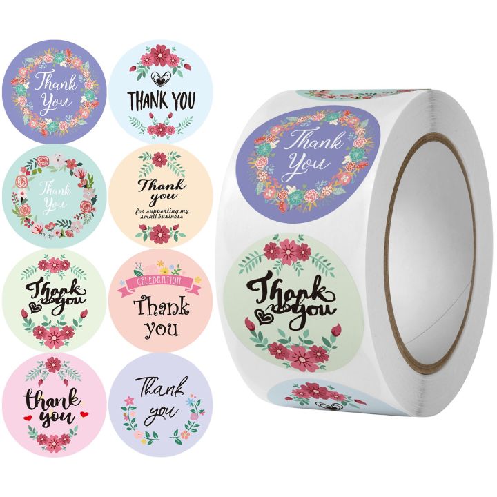 1 Cuộn Sticker 500 Tấm Tem Thư Cảm Ơn / Thank you Dùng Đóng Gói Hàng ...