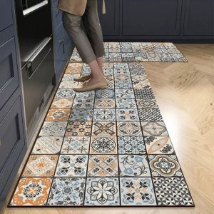 IKAMA American Kitchen Crystal Velvet Floor Mats Are Water-Absorbent Anti-Slip Oil-Proof Washable And Disposable For Home Decor