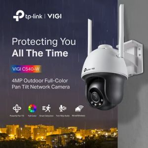 กล้องวงจรปิดไร้สาย 4MP ภาพสี 24 ชั่วโมง TP-LINK VIGI C540-W 4MP Outdoor Full-Color Wi-Fi Pan Tilt Network Camera