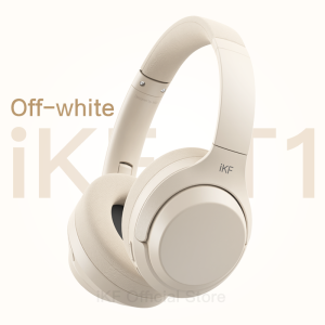 iKF T1 Wireless Bluetooth Over ear Headphones Built in Mic AUX Cable 50 Hours Play time Stereo Sound Bass for Online Class Game Sport Compatible with iOS /Android