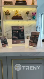 Acrylic Stand L-Shape A4 A5 A6 / Displays Display Stand for QR Code and Cards Table Stand - Portrait | High Quality | Menu Desk Stand