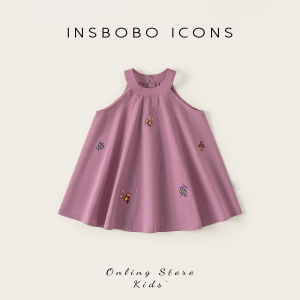 insbobo | Đầm Công Chúa Mỏng Màu Tím Cho Bé Gái Mùa Hè