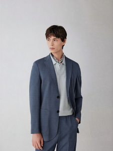 ICICLE | Cotton Stretch Single-sided Small Jacquard Casual Mens Suit Jacket