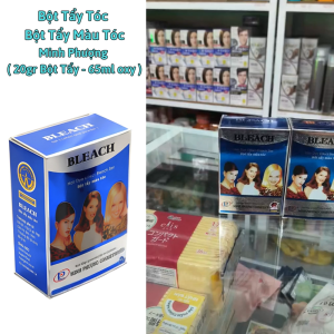 Bột Tẩy Tóc Bột Tẩy Màu Tóc Minh Phượng BLEACH ( 20gr Bột Tẩy - 65ml oxy ) làm cho tóc đen chuyển thành màu nâu Chính hãng