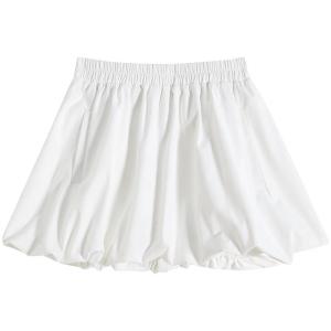 LANGPIN | Slimming Ice Silk High Waist Draped Thin Summer Half Skirt Womens 2025 New Style Eighteen Polyester Fiber Bloom Skirt