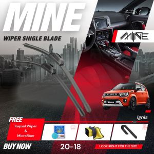 Wiper Frameless Single Blade SUZUKI IGNIS 1 Pasang (FREE BONUS)