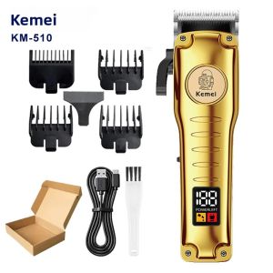 Máy Cắt Tóc Không Dây Kemei 510 Máy Cắt Tóc Cầm Tay Có Thể Sạc Lại Để Du Lịch Dùng Cho Râu Và Đầu Với Nhiều Đầu Phun Lưỡi Dao Bằng Thép Không Gỉ