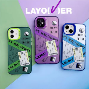เคสโทรศัพท์แบบหน้าจอแบนสไตล์เกาหลีสำหรับ Apple iPhone ของ V ของ BTS รุ่น LAYOVER ปกป้องและเสริมความสวยงาม