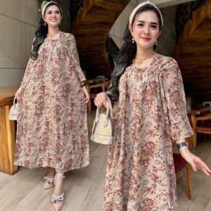 Daster Panjang Bunga Cantik Rayon Adem Nyaman