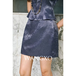 WANGXO | Áo Thun Mùa Hè Thoáng Mát Có Tay Bồng và Chân Váy Ôm Eo