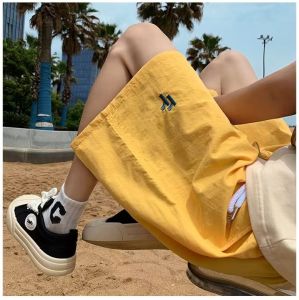 Quick Dry Outdoor Shorts Mens Summer Thin Sport Beach Five-Point Casual Mid-Length Breathable Cool Feeling Shorts