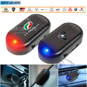 SCH Solar Power Led Lights Car Solar Led Warning Light Strobe Flash Alarm Anti-theft Blink Simulation Caution Security Lamp for All Cars