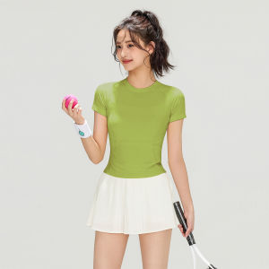 aziztas | Quick-drying Elastic Sports T-shirt for Yoga Pilates Running Training Women Slim Fit