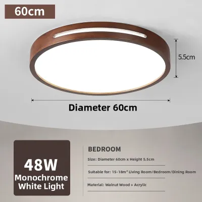 TE QUIERO | New Chinese Style Solid Walnut LED Ceiling Light