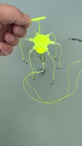 【SHNGki】 1ชิ้นตะขอหกเบ็ดกลุ่มเหล็กคาร์บอนป้อนกลุ่ม Sinker FLOAT Spring Fishing Spring Bait กรงสตริงทะเลเบ็ดเบ็ดตกปลากรง