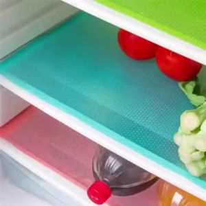 4pcs/set Anti Fouling Refrigerator Mat Anti Mold Suitable For Dining Tables Drawers Cabinets Can Be Cut For Multiple Purposes