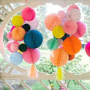 Colorful 30cm 12inch Tissue Paper Honeycomb Ball Decors Birthday Party Baby Shower Wedding Aniversary Home Christmas Supplies