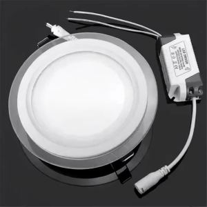 Round LED Downlight 6W 9W 12W 18W 24W Glass LED Panel Recessed Ceiling Spot Down Light Indoor Lighting Lamp AC110V 220V Aluminum